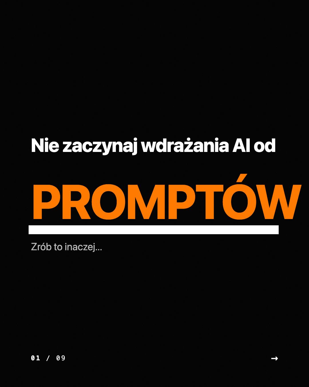 Karuzela AI, slajd